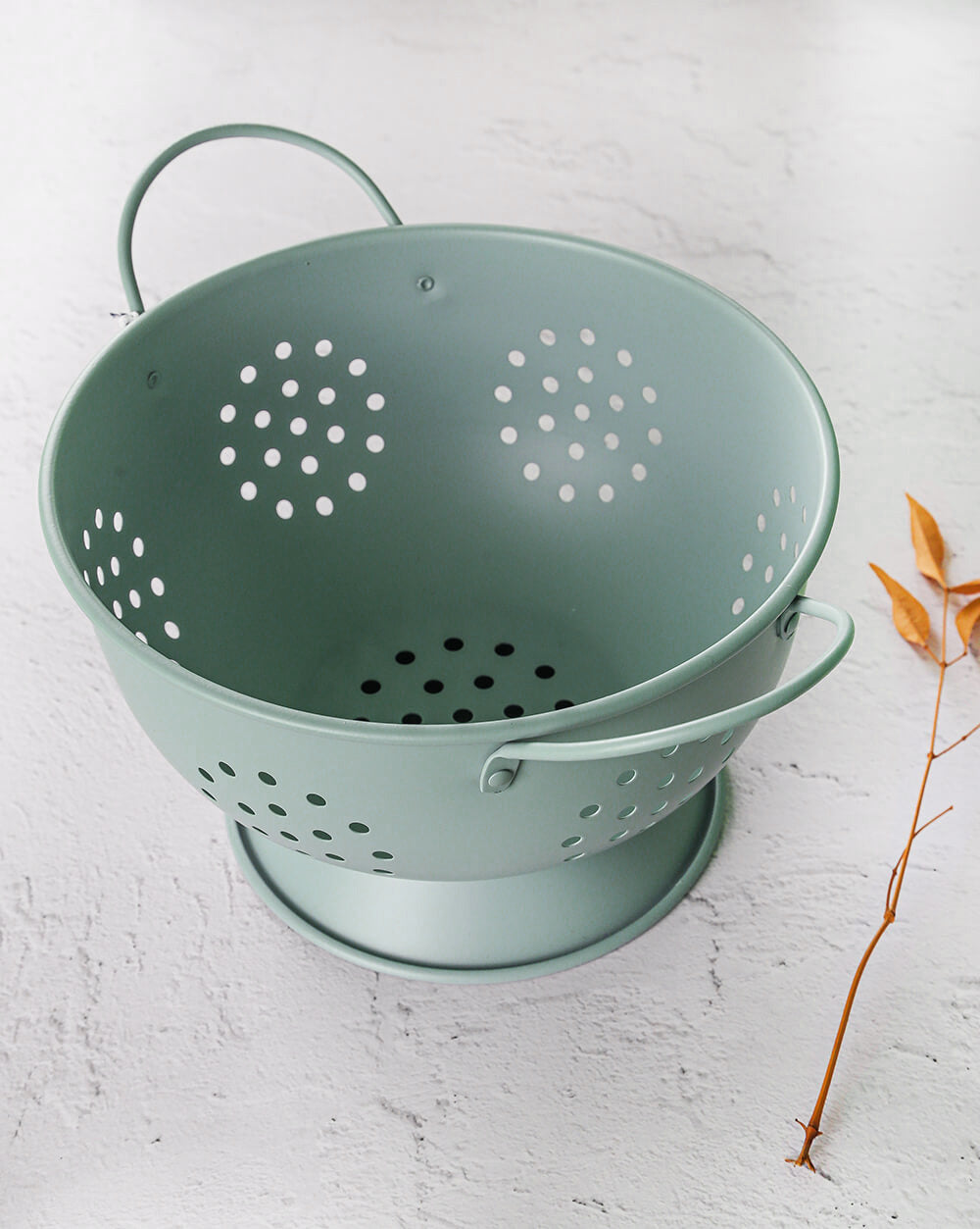 SCOLAPASTA METALLO VERDE CHIARO