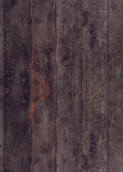 Sfondo fotografico in legno scuro a doghe, dall'aspetto rustico e vissuto.