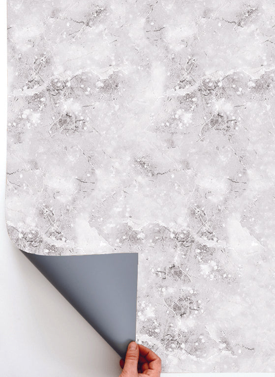 Sfondo fotografico Alabastro in vinile, effetto marmo bianco con venature grigie. Elegante, opaco e perfetto per il food styling.