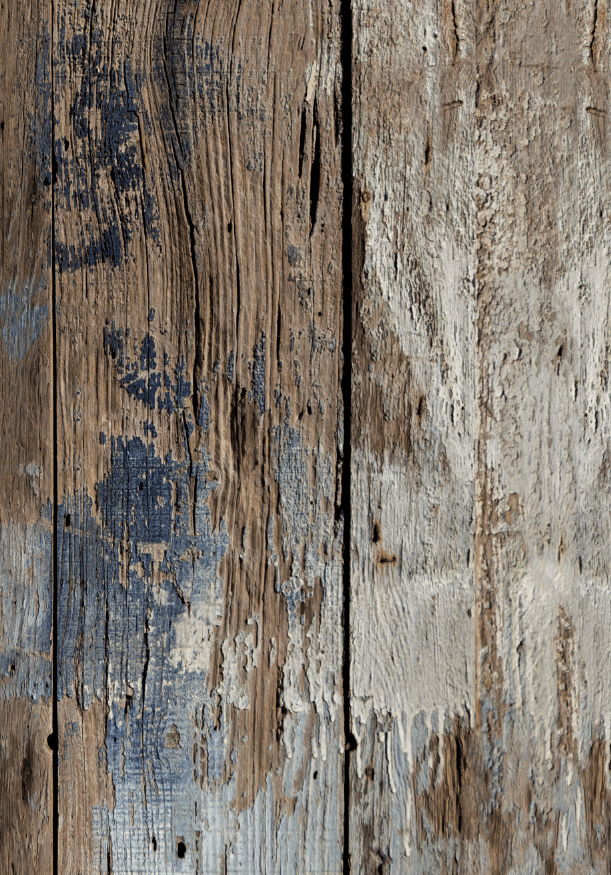Sfondo fotografico BOSCO in vinile, con legno rustico e vernice scrostata, perfetto per food photography rustica, naturale e versatile