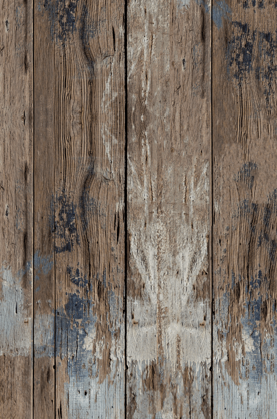 Dettaglio di sfondo fotografico in legno a doghe verticali usurato dal tempo