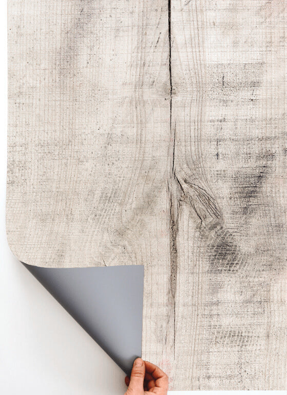 Sfondo fotografico CREMA in vinile effetto legno chiaro invecchiato, neutro e raffinato, ideale per scatti di cibo rustico e autentico.