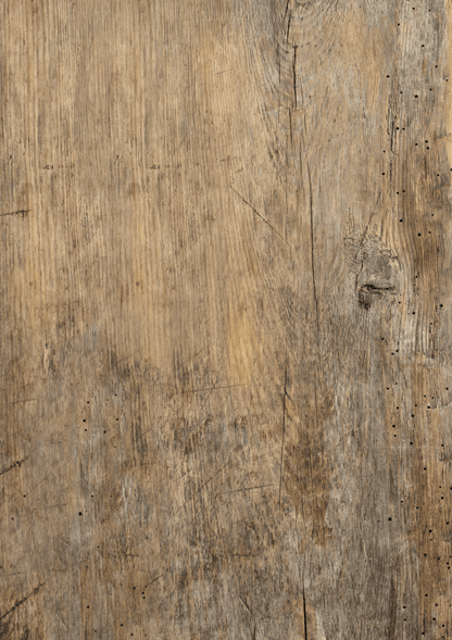 Sfondo fotografico per food photography in vinile con effetto legno rustico e vissuto, perfetto per scatti caldi e autentici.