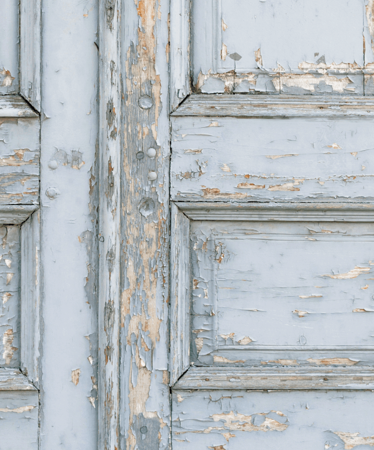 INDACO: Sfondo fotografico in legno azzurro polveroso, ideale per food photography, rustico, vintage, naturale, accogliente, atmosfera fresca.