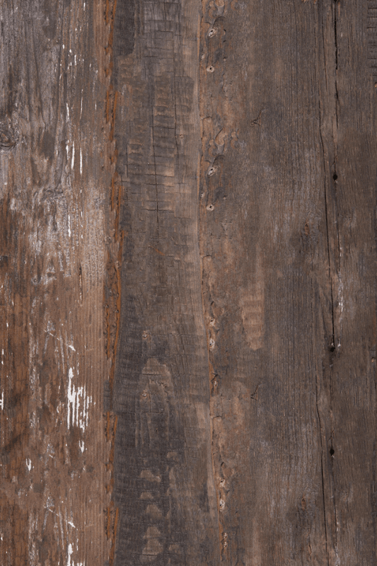 Sfondo fotografico in vinile con effetto legno scuro rustico e vissuto, perfetto per scatti caldi, autentici e pieni di atmosfera.