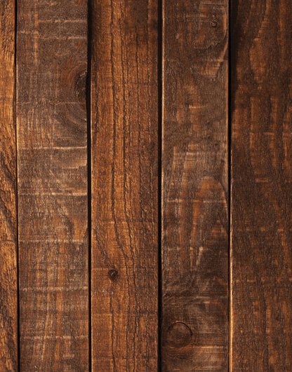 Sfondo fotografico ROVERE in vinile, con doghe di legno sfalsate e texture calda, ideale per food photography rustica e dinamica