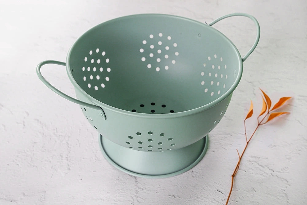 SCOLAPASTA METALLO VERDE CHIARO