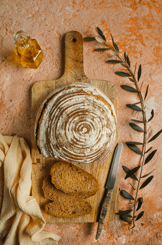 Sfondo fotografico ARGILLA in vinile, con texture ruvida e terrosa, tonalità aranciate e ocra, ideale per food photography rustica e artigianale.