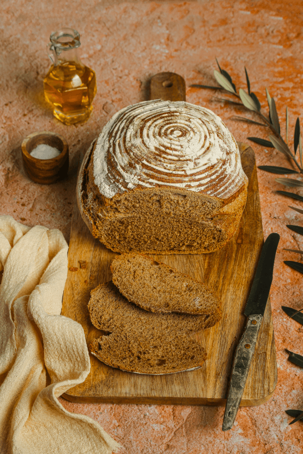 Sfondo fotografico ARGILLA in vinile, con texture ruvida e terrosa, tonalità aranciate e ocra, ideale per food photography rustica e artigianale.