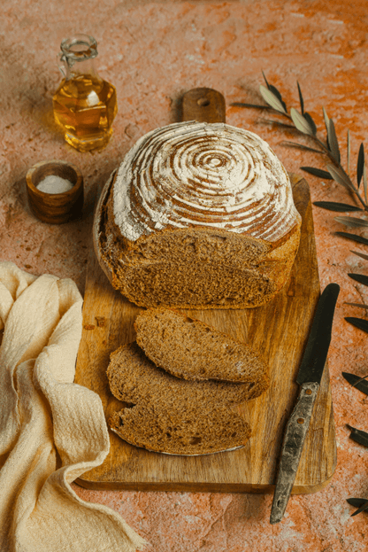 Sfondo fotografico ARGILLA in vinile, con texture ruvida e terrosa, tonalità aranciate e ocra, ideale per food photography rustica e artigianale.