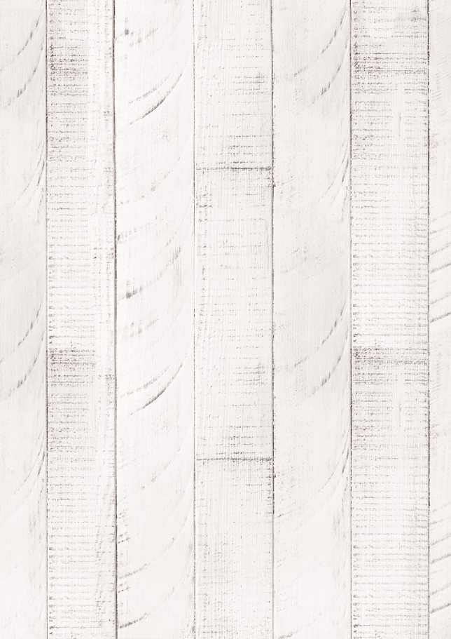 Sfondo fotografico bianco a doghe sfalsate e rustiche, con segni di graffi e del tempo. Tono su tono.