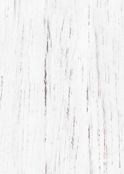  Sfondo fotografico in vinile effetto legno decapato bianco, con dettagli naturali a vista, ideale per set minimalisti e rustico-chic.