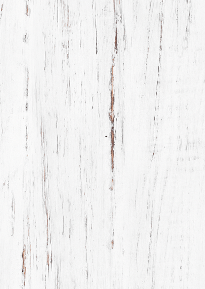  Sfondo fotografico in vinile effetto legno decapato bianco, con dettagli naturali a vista, ideale per set minimalisti e rustico-chic.
