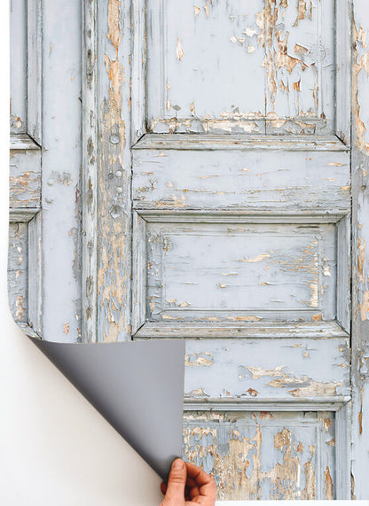 INDACO: Sfondo fotografico in legno azzurro polveroso, ideale per food photography, rustico, vintage, naturale, accogliente, atmosfera fresca.