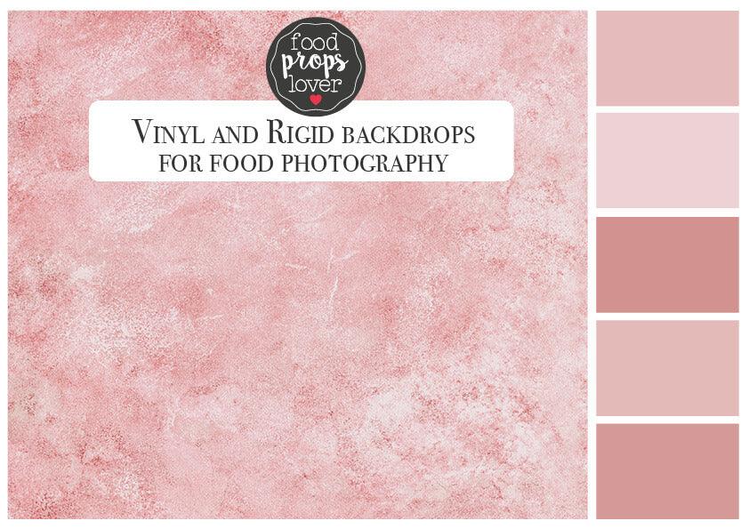 Palette colori dello sfondo fotografico Peonia in tonalità rosa cipria in vinile, con superficie opaca e delicata