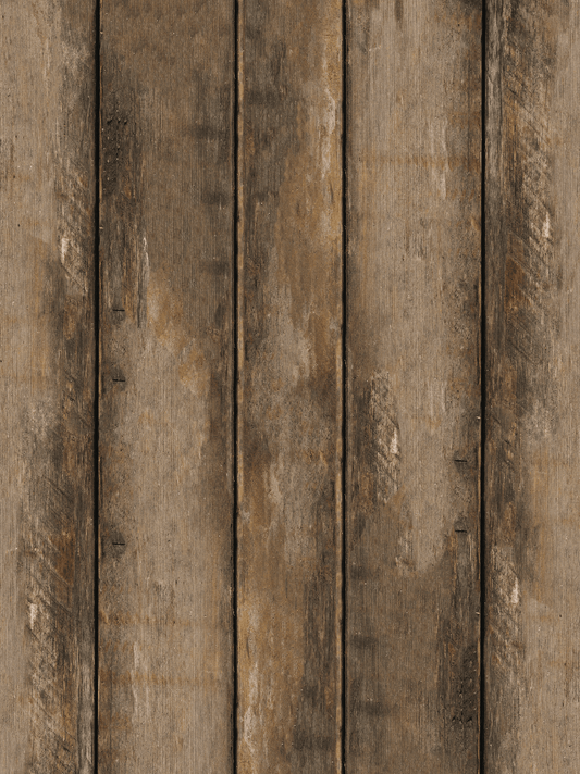 Sfondo fotografico in vinile effetto legno a doghe verticali, con dettagli naturali a vista, liscio e neutro. 