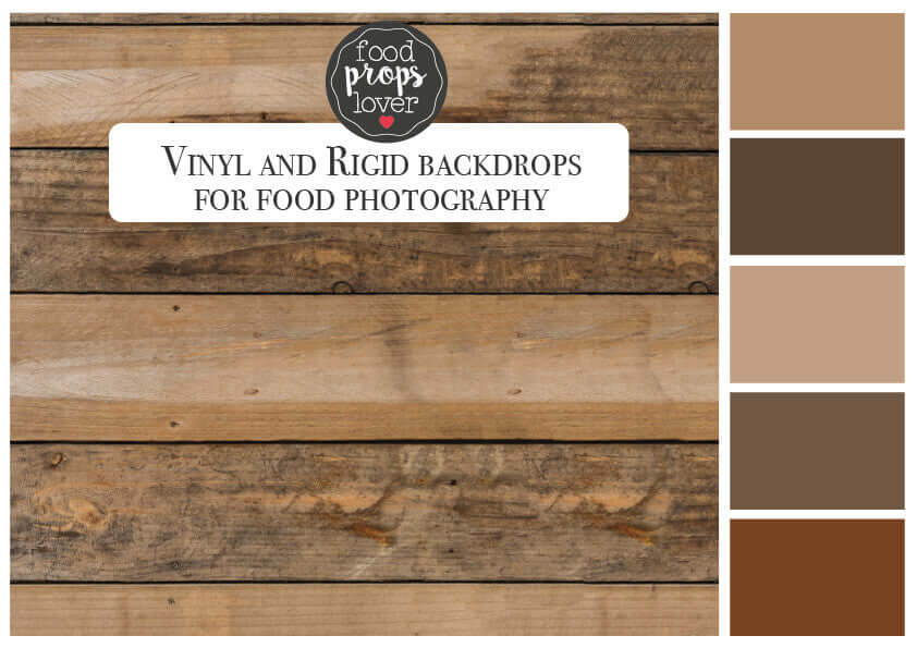 Palette colori dello sfondo fotografico a doghe orizzontali di legno con diverse tonalità di colore, dal marrone scuro al marrone chiaro