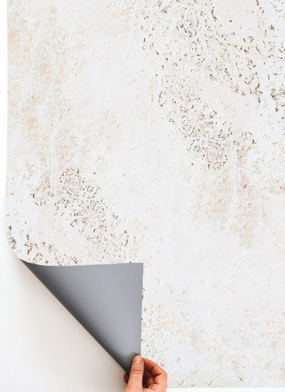 Sfondo fotografico Calcare in vinile, bianco con sfumature beige. Texture liscia e naturale, ideale per food photography.
