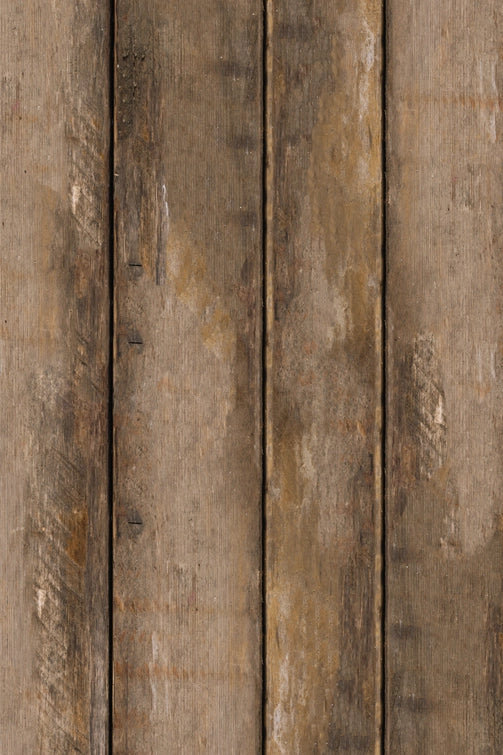 Sfondo fotografico in legno a doghe verticali dall'aspetto rustico e usurato. Tonalità calda e avvolgente